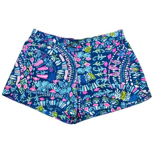 LILLY PULITZER Ocean View Shorts Sz XS Glow And Flow - Picture 2 of 5